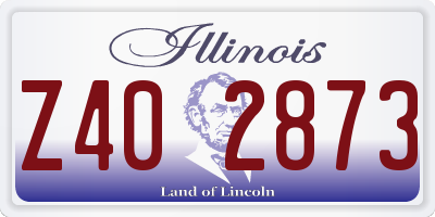 IL license plate Z402873