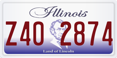 IL license plate Z402874
