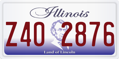 IL license plate Z402876