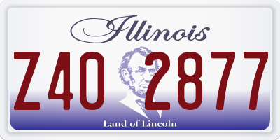 IL license plate Z402877