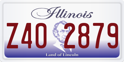 IL license plate Z402879
