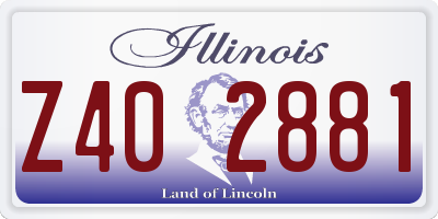 IL license plate Z402881