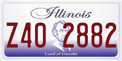 IL license plate Z402882