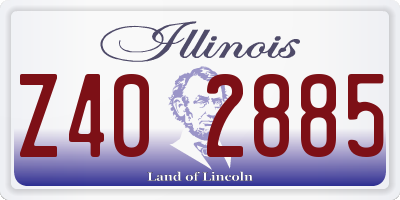 IL license plate Z402885