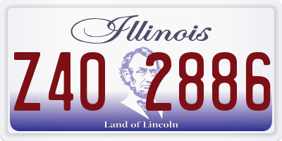 IL license plate Z402886