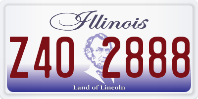 IL license plate Z402888