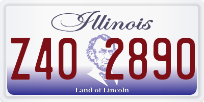 IL license plate Z402890