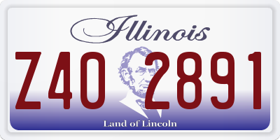 IL license plate Z402891