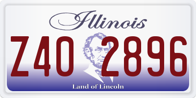 IL license plate Z402896