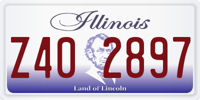 IL license plate Z402897