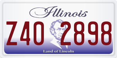 IL license plate Z402898