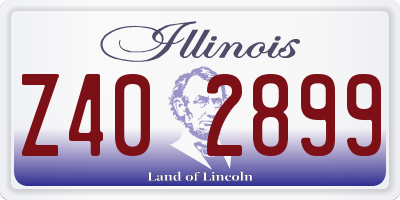 IL license plate Z402899