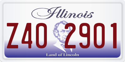 IL license plate Z402901