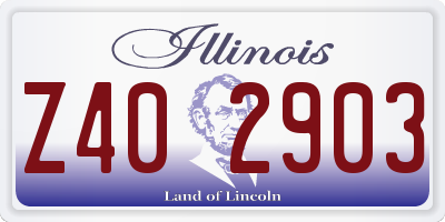 IL license plate Z402903