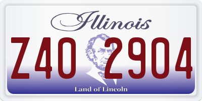 IL license plate Z402904