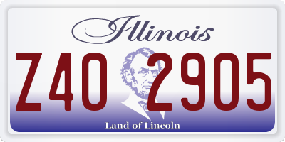 IL license plate Z402905