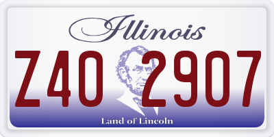 IL license plate Z402907