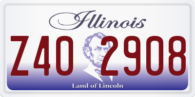IL license plate Z402908