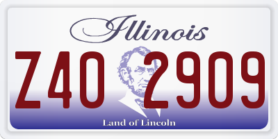 IL license plate Z402909