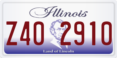 IL license plate Z402910