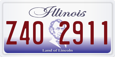 IL license plate Z402911
