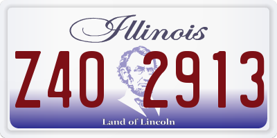 IL license plate Z402913