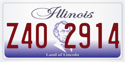 IL license plate Z402914