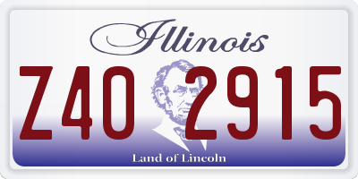 IL license plate Z402915