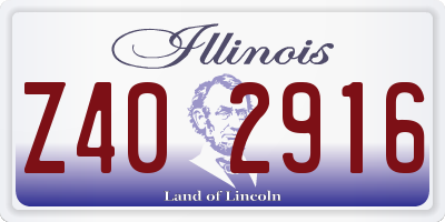 IL license plate Z402916