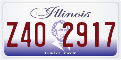 IL license plate Z402917