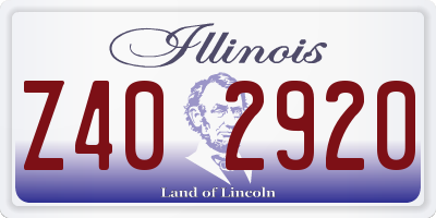 IL license plate Z402920