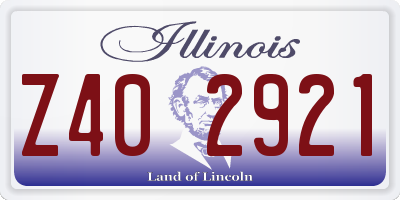 IL license plate Z402921