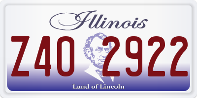 IL license plate Z402922