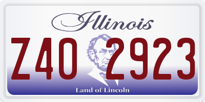 IL license plate Z402923