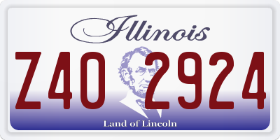 IL license plate Z402924