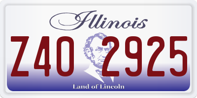 IL license plate Z402925