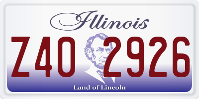 IL license plate Z402926