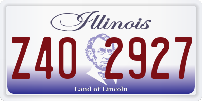 IL license plate Z402927