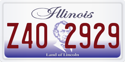 IL license plate Z402929