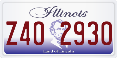 IL license plate Z402930