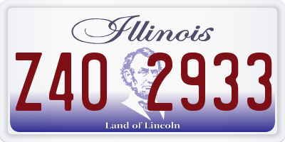 IL license plate Z402933