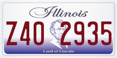 IL license plate Z402935