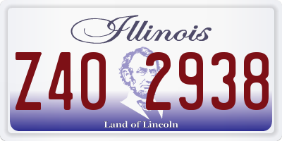 IL license plate Z402938
