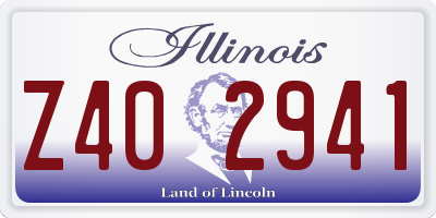 IL license plate Z402941