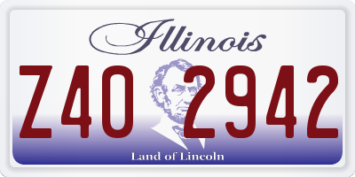 IL license plate Z402942
