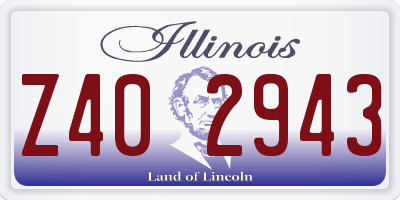IL license plate Z402943