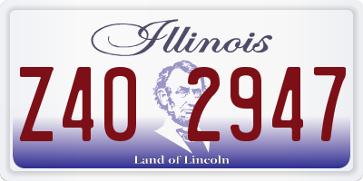 IL license plate Z402947
