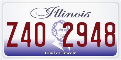 IL license plate Z402948
