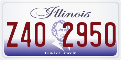 IL license plate Z402950