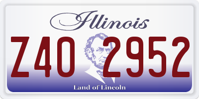 IL license plate Z402952
